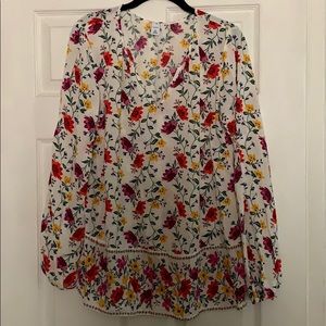 TALL SIZE Boho style floral blouse